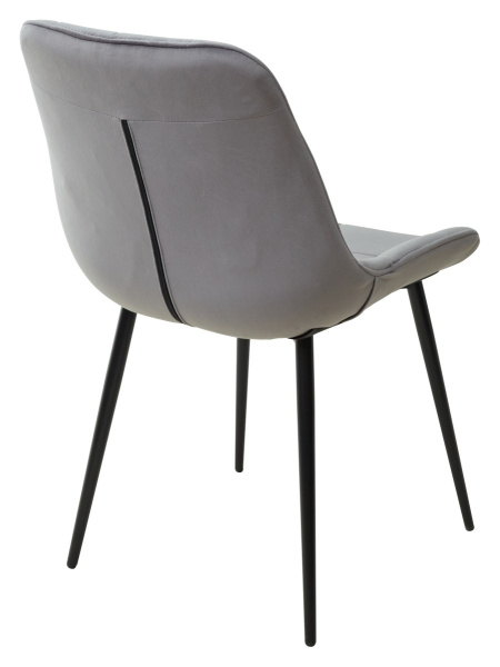 Стул ХОФМАН, цвет темно-серый #H15, велюр, 2шт./1к / черный каркас М-City