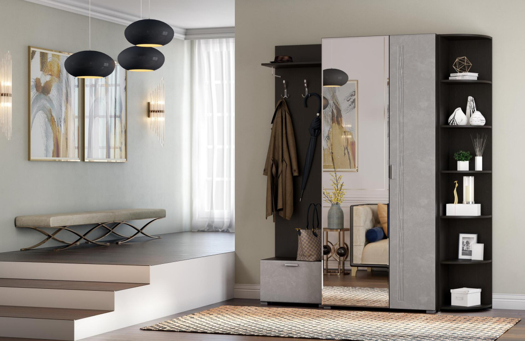 Венге-Бетон серый