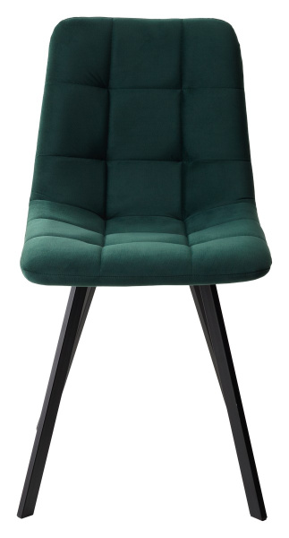 Стул CHILLI-Q SQUARE зеленый #19, велюр / черный каркас М-City