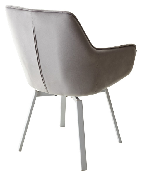 Стул MAVERICK BLUVEL-03 LIGHT GREY/ белый каркас, поворот.360 град. М-City