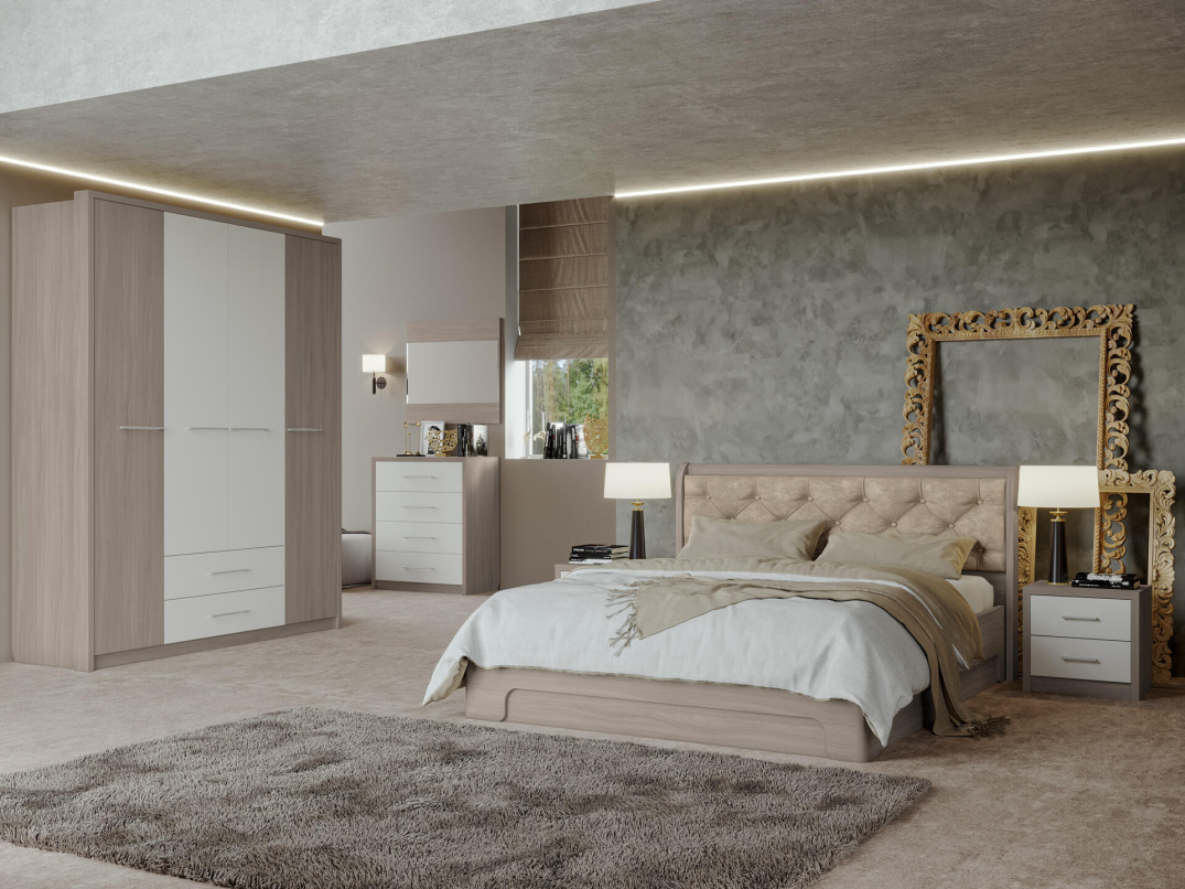 Ясень шимо светлый + жемчуг ткань alpina 2