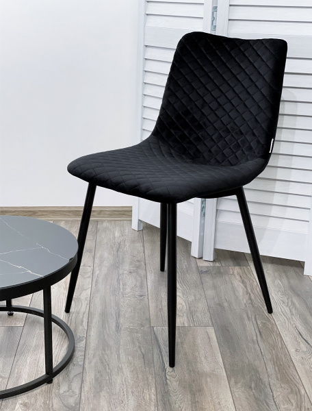 Стул TINTIN BLUVEL-19 BLACK / черный каркас М-City