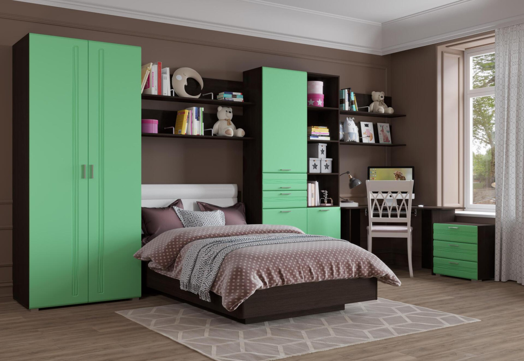 Венге-Зеленый кожа prona 2655