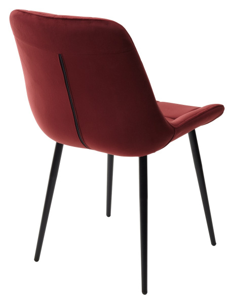 Стул ХОФМАН, цвет винный #H47, велюр / черный каркас 4 шт./1 к М-City