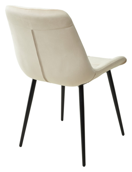 Стул ХОФМАН, цвет бежевый #H06, велюр, 2 шт./1к / черный каркас М-City