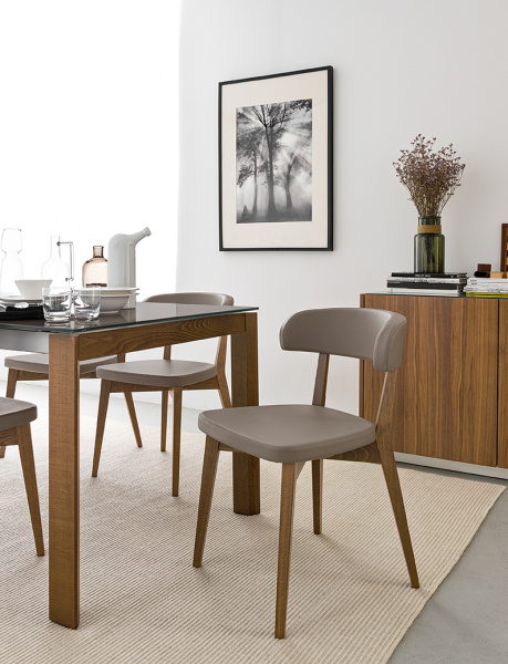 Стул SIREN CB/1543,  BCH P201 WALNUT/ Ekos G8Q TAUPE