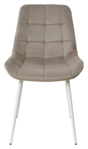 Стул ХОФМАН, цвет светло-коричневый #H61, велюр / белый каркас 4 шт./1 к М-City