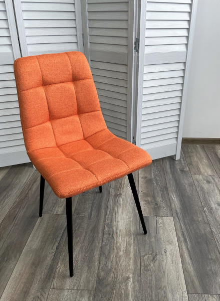 Стул ДИЛАН, цвет оранжевый #12, ткань / черный каркас М-City