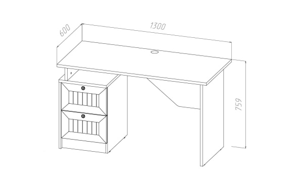 Стол письменный прямой «Баунти СБ-02» (левый/правый)