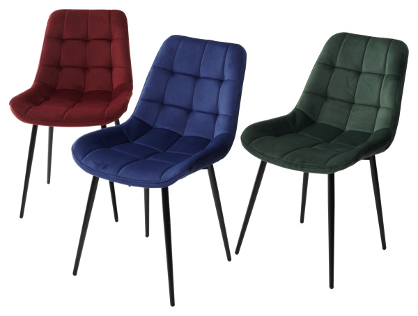 Стул ХОФМАН, цвет изумрудный #H30, велюр / черный каркас 4 шт./1 к М-City