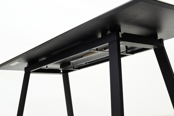 Стол Франк 180 Серый, керамика / черный каркас М-City