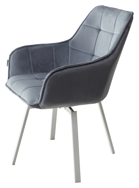 Стул MAVERICK BLUVEL-06 BLUE/ белый каркас, поворот.360 град. М-City