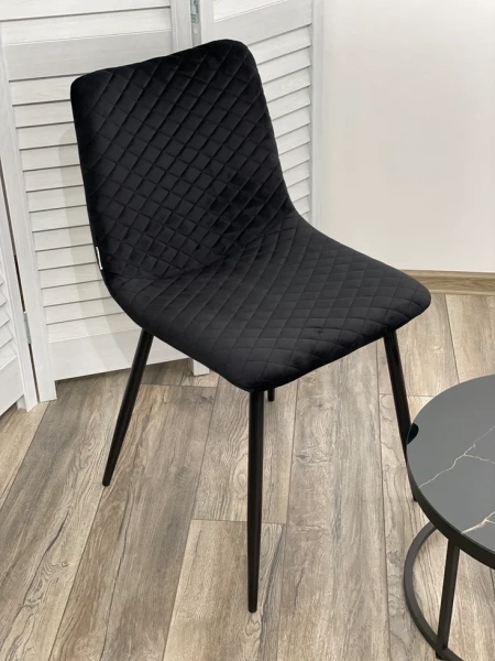 Стул TINTIN BLUVEL-19 BLACK / черный каркас М-City