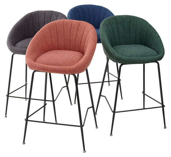 Полубарный стул ATLAS 9105-10 коралл  (H=65cm) М-City