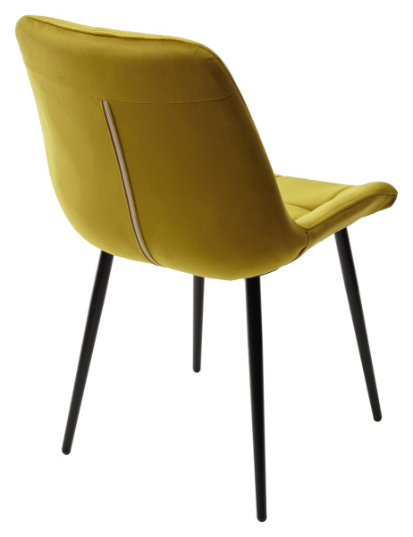 Стул ХОФМАН, цвет оливковый B-17, велюр, 2шт./1к / черный каркас М-City