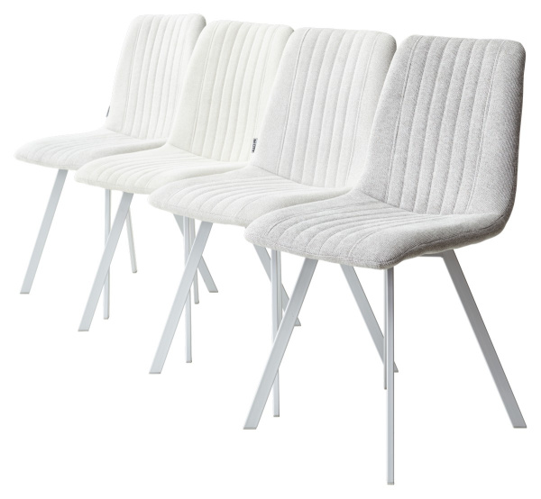 Стул ELVIS WZ2042-02 светло-бежевый/ белый каркас М-City