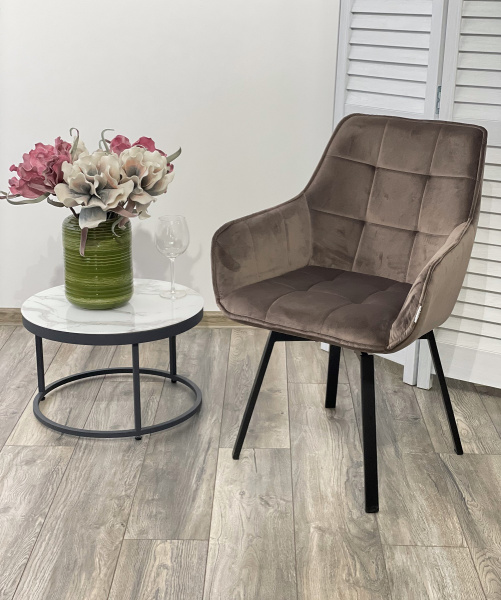 Стул MAVERICK BLUVEL-38 LATTE/ черный каркас, поворот.360 град. М-City