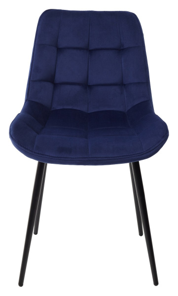 Стул ХОФМАН, цвет темно-синий #H60, велюр / черный каркас 4 шт./1 к М-City