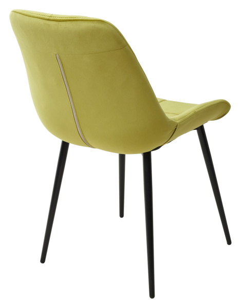 Стул ХОФМАН, цвет оливковый #H25, велюр, 4 шт./1 к / черный каркас М-City