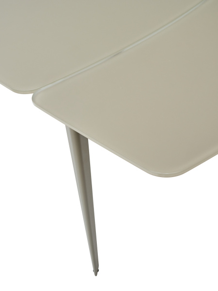 Стол ELIOT 120 GREY9  матовое стекло цвет шампань/ GREY9 каркас М-City