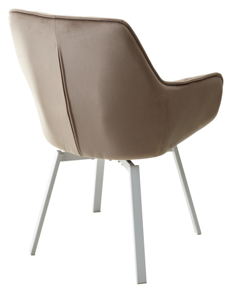 Стул MAVERICK BLUVEL-40 BEIGE/ белый каркас, поворот.360 град. М-City