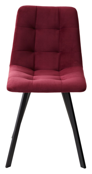 Стул CHILLI-Q SQUARE винный #16, велюр / черный каркас М-City