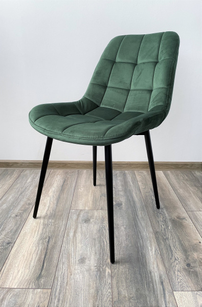 Стул ХОФМАН, цвет изумрудный #H30, велюр / черный каркас 4 шт./1 к М-City