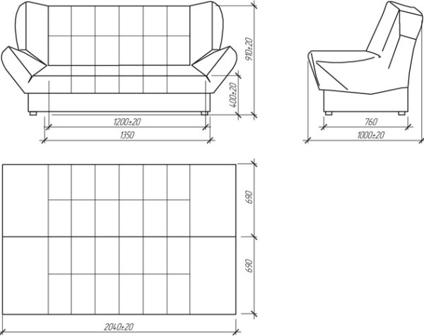 Диван "Клик-кляк (Регина-45.1)"