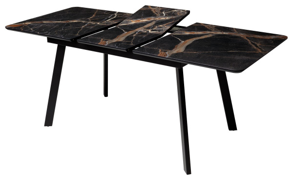 Стол АРУБА 140 МЕЙДЖИК, стекло / черный каркас М-City