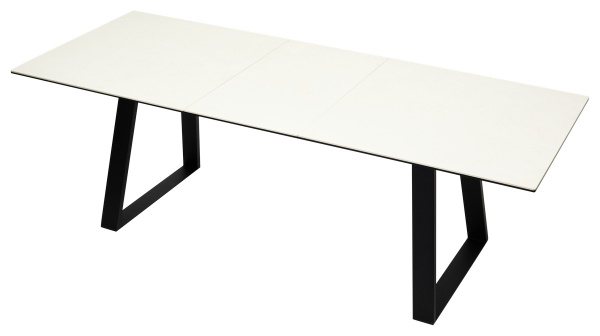 Стол Франк 180 Слоновая кость, керамика / черный каркас М-City