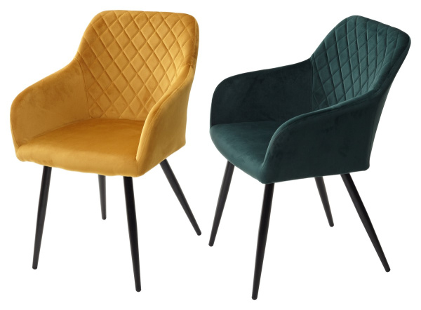 Стул BRANDY BLUVEL-68 желтый/ черный каркас, М-City