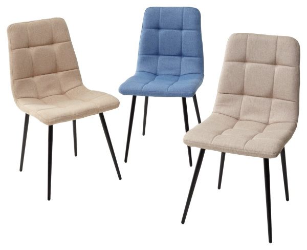 Стул ДИЛАН, цвет синий #24, ткань / черный каркас М-City