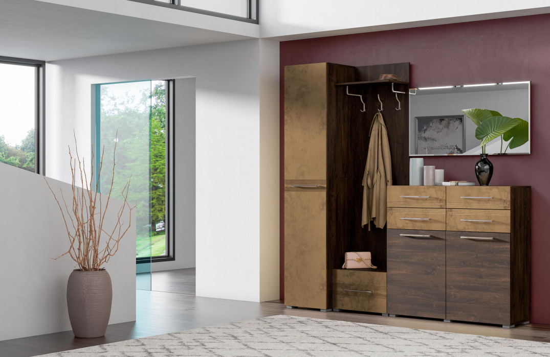 Дуб апрель темный + лофт голдэн пэлас