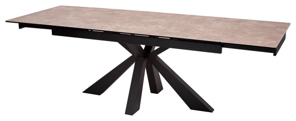 Стол ALEZIO 160 HYDRA MOKA TL-52 матовая испанская керамика/ черный каркас М-City