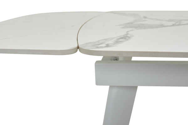 Стол ELIOT 120 GLOSS STATUARIO WHITE SINTERED STONE / WHITE М-City