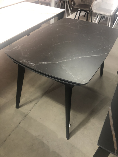 Стол ELIOT 120 MATT BLACK MARBLE SINTERED STONE/ BLACK М-City