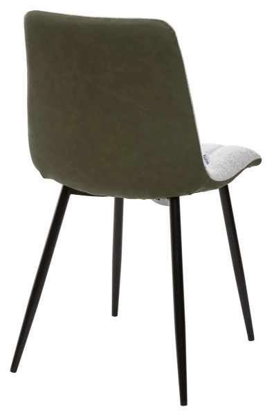 Стул DUBLIN FC-01 светло-серый меланж/RU-04  экокожа хаки М-City