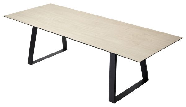 Стол Франк 200 Дуб коричневый, керамика / черный каркас М-City