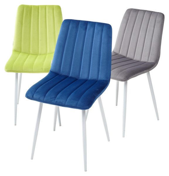 Стул DUBLIN G108-15  пепел розы, велюр / белый каркас М-City