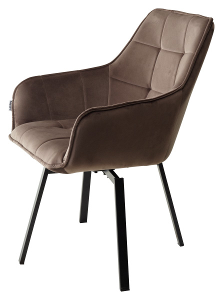 Стул MAVERICK BLUVEL-38 LATTE/ черный каркас, поворот.360 град. М-City