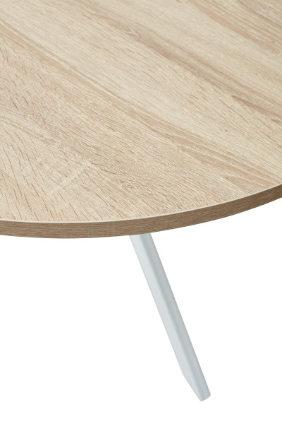 Стол ВЕГА D100 Дуб Бардолино/ белый каркас М-City