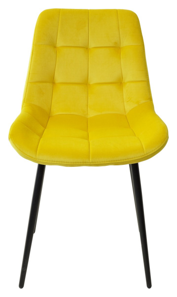 Стул ХОФМАН, цвет желтый #H19, велюр / черный каркас 4 шт./1 к М-City