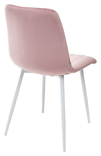 Стул DUBLIN G108-15  пепел розы, велюр / белый каркас М-City