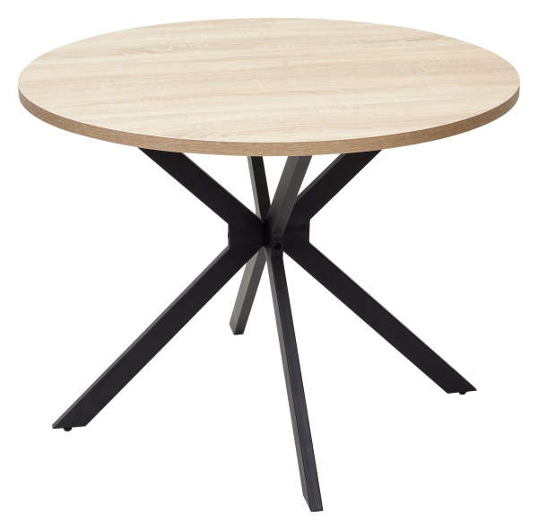 Стол ВЕГА D100 Дуб Бардолино/ черный каркас М-City