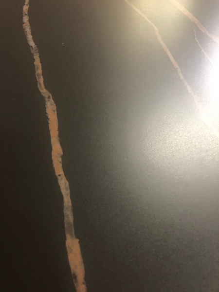 Стол CORNER 120 MATT GOLDEN BLACK SINTERED STONE / BLACK М-City