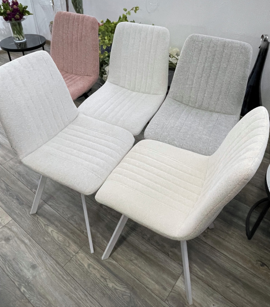 Стул ELVIS WZ2042-18 белая галька/ белый каркас М-City