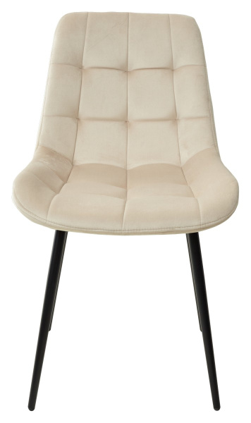 Стул ХОФМАН, цвет бежевый #H06, велюр / черный каркас 4 шт./1 к М-City