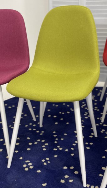 Стул CASSIOPEIA G064-14 салатовый, ткань/ белый каркас  М-City