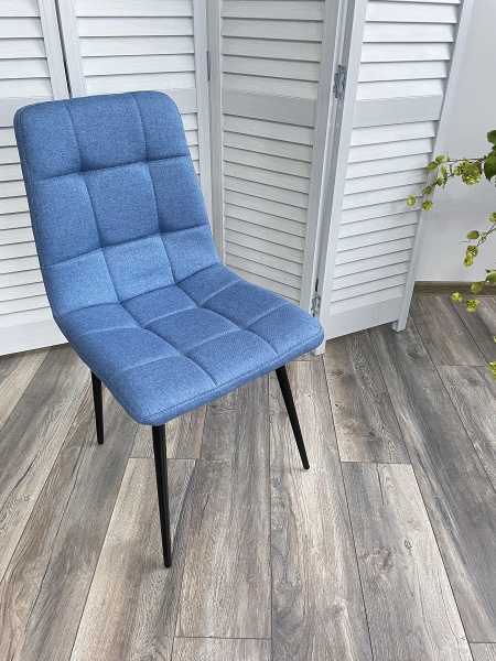 Стул ДИЛАН, цвет синий #24, ткань / черный каркас М-City