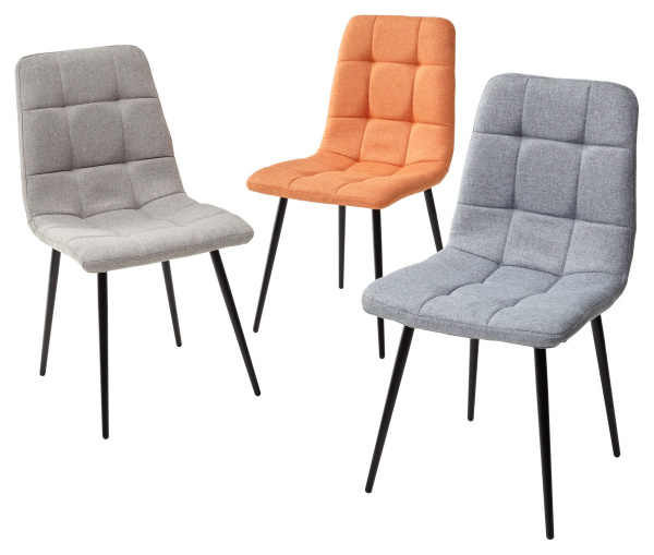 Стул ДИЛАН, цвет теплый серый #25, ткань / черный каркас М-City